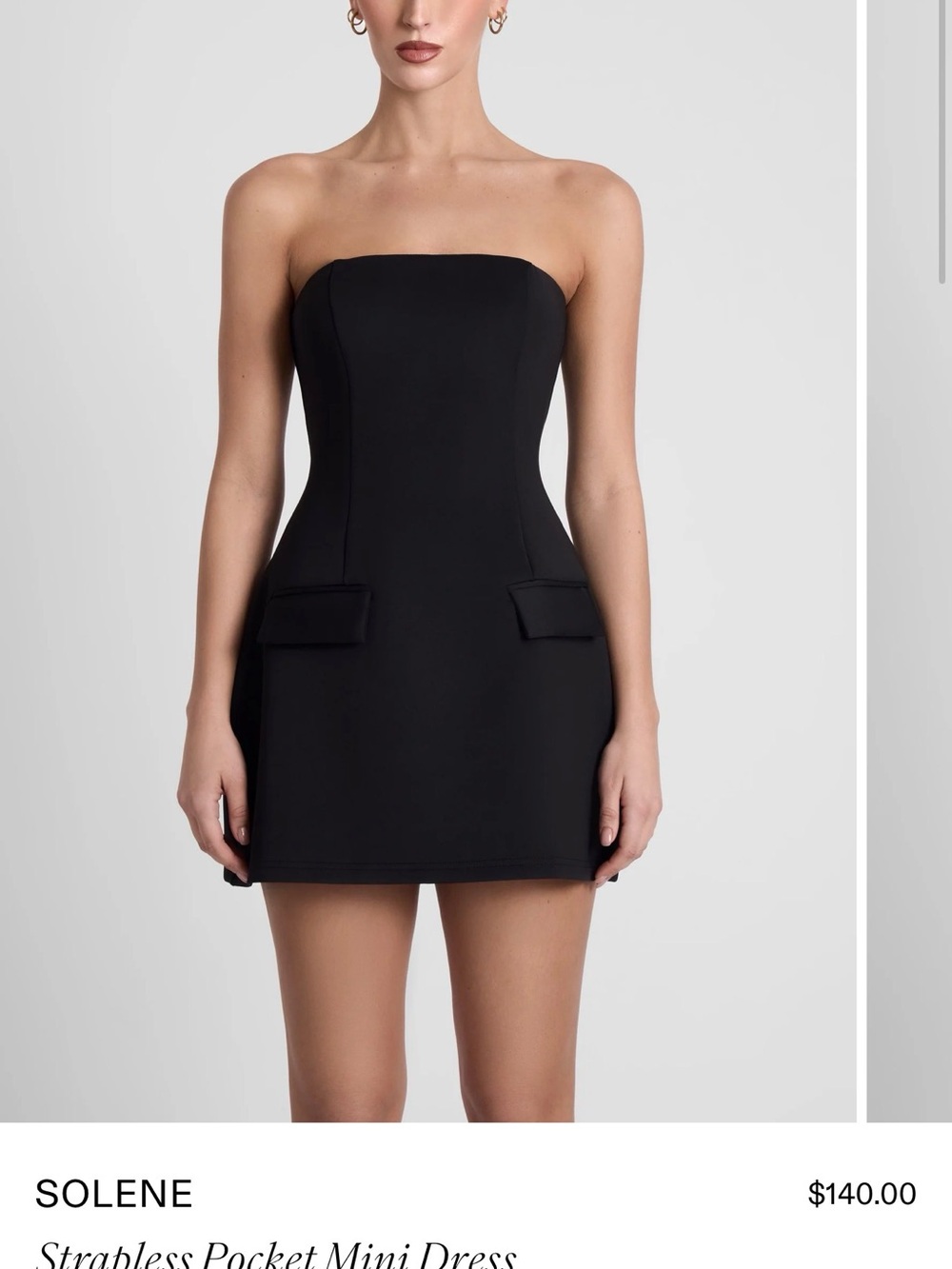 LEAU NWT SOLENE POCKET Black Mini Dress style: D1078